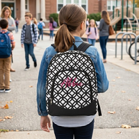 BLACK Interlocking Circle Kids Backpack
