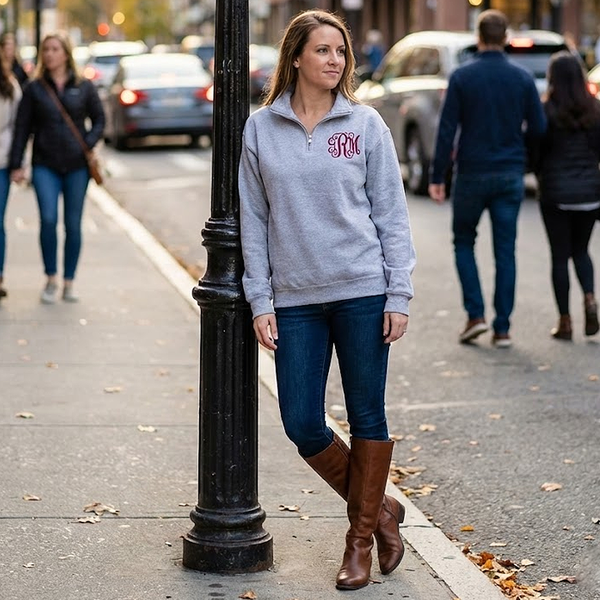 Cadet Collar Quarter Zip Pullover