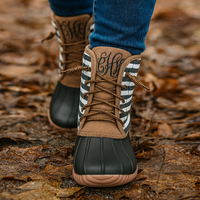 Stripe Ankle Duck Boots