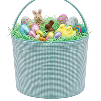 GINGHAM Easter Basket Bucket