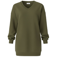 Long V-Neck Sweatshirt