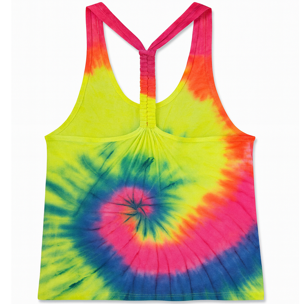 Tie Dye Braided Racerback Tank