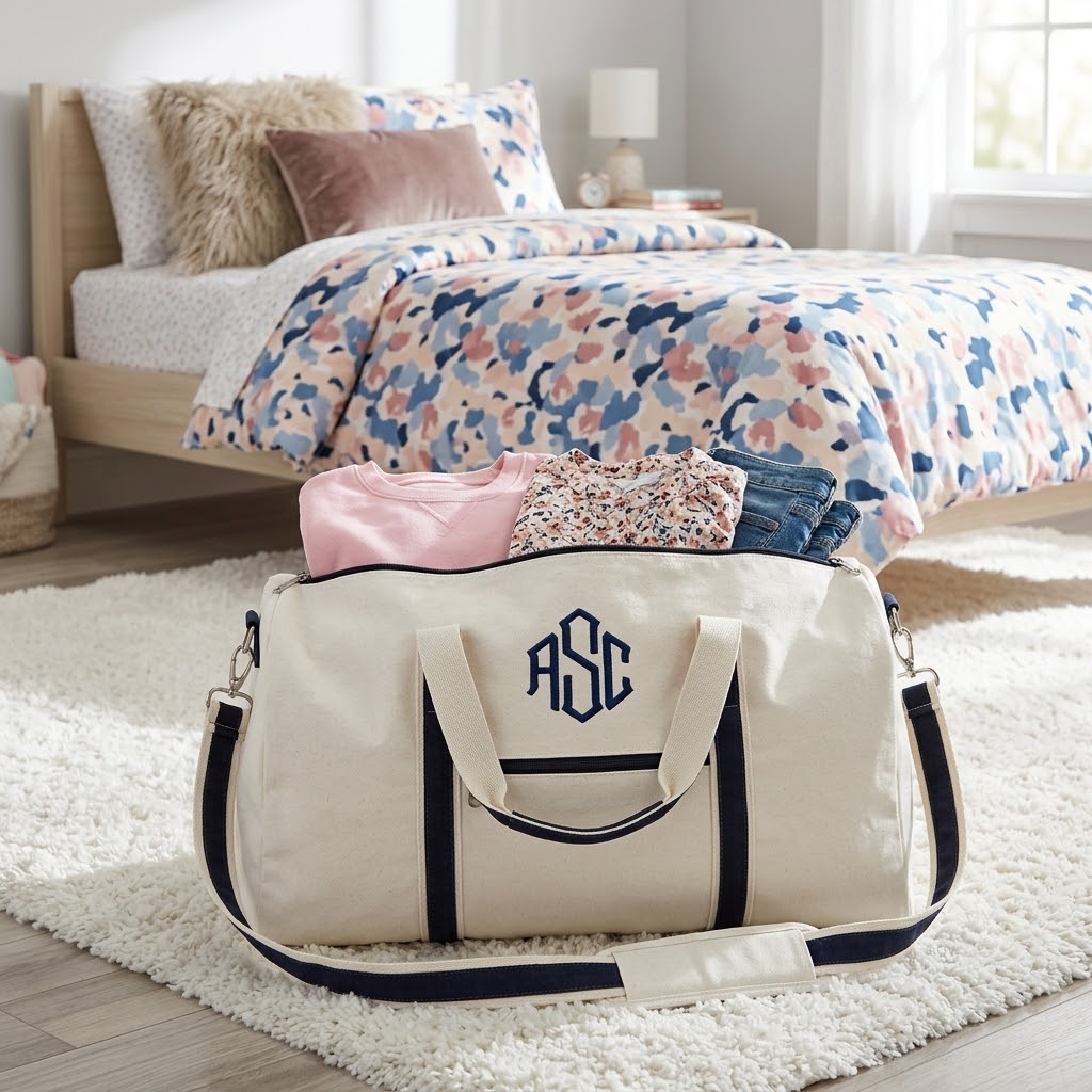 Classic Barrel Duffel Travel Tote Bag