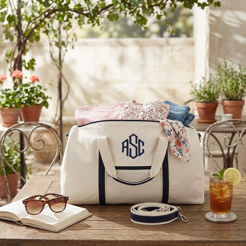 Classic Barrel Duffel Travel Tote Bag