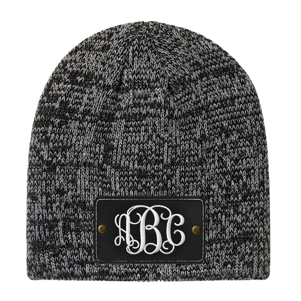 Slouchy Patch Beanie Hat