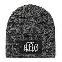 Slouchy Patch Beanie Hat