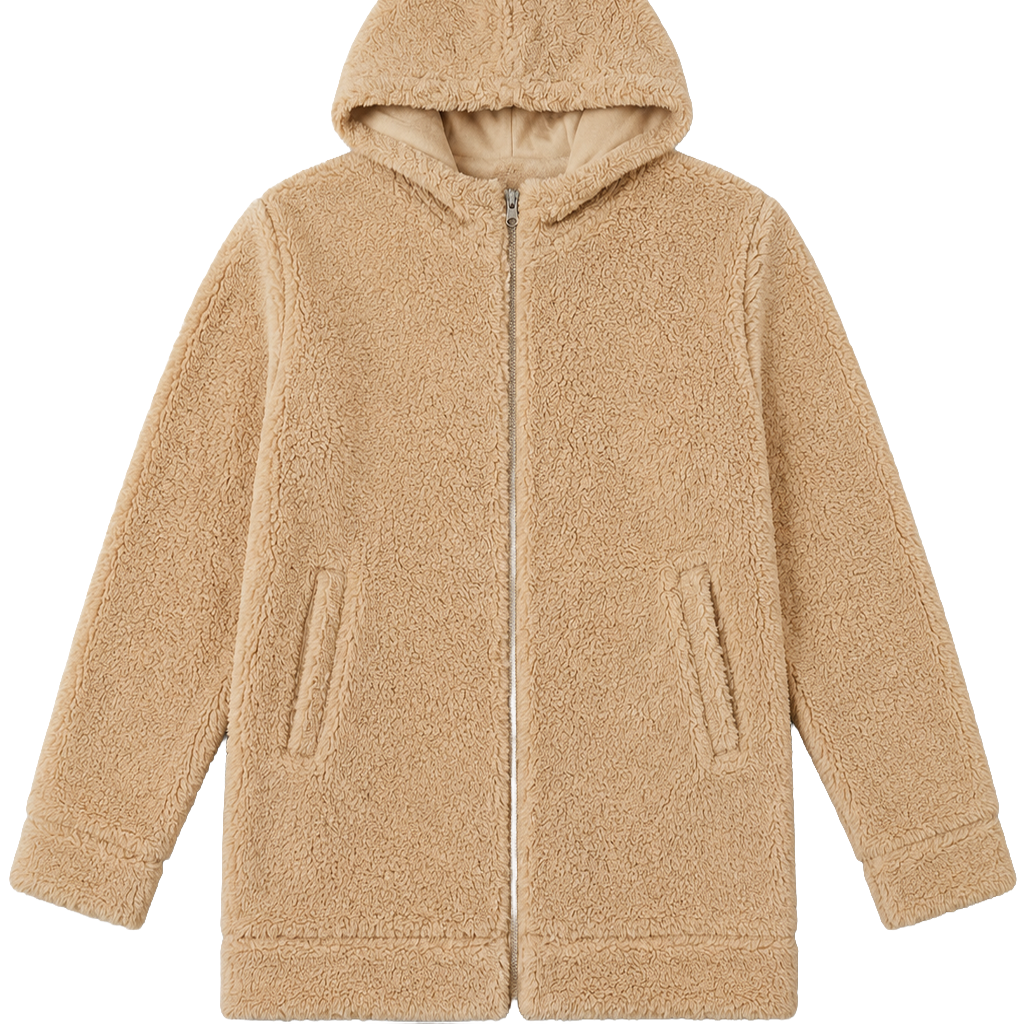 Hooded Sherpa Like Jacket