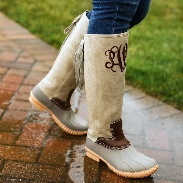Chic Lace Up Duck Boots