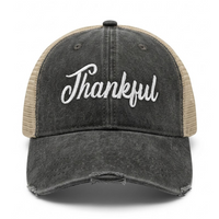 Frayed Trucker Hat - THANKFUL