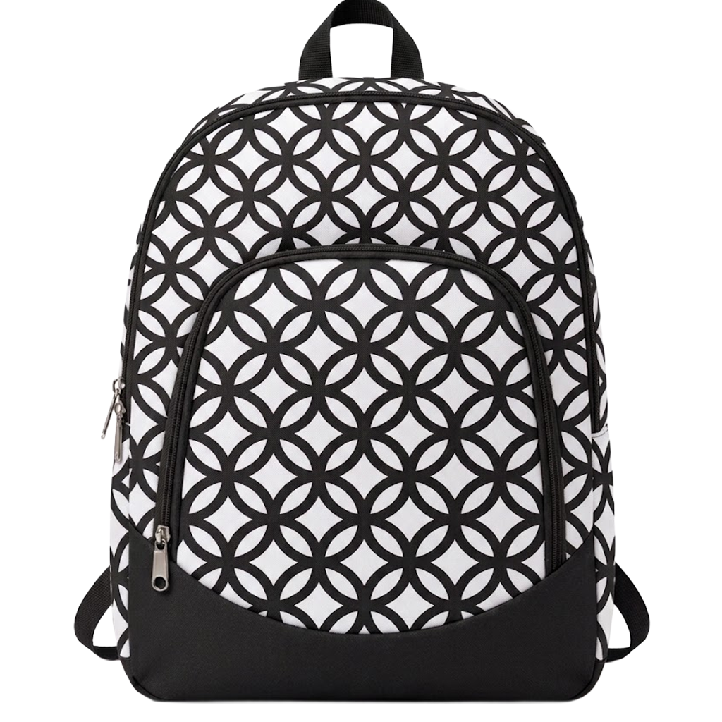 BLACK Interlocking Circle Kids Backpack