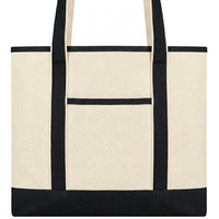 Large Canvas Boater Tote