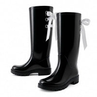 Classic Rubber Rain Boots w/Ribbon