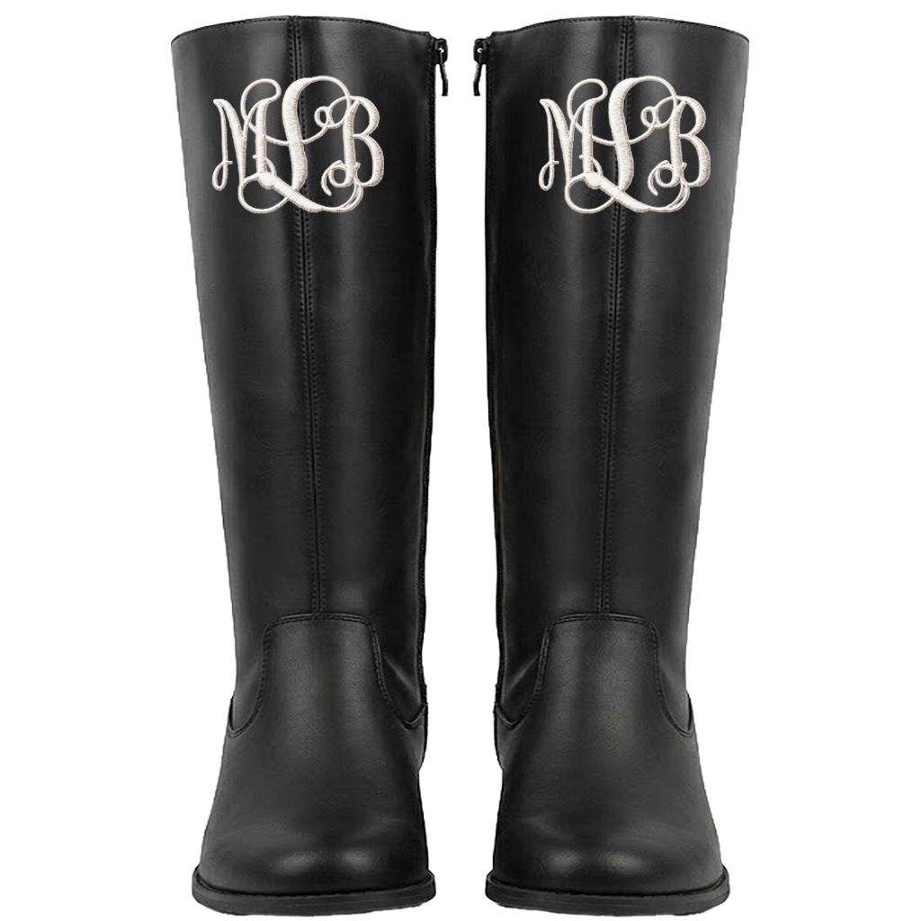 Knee High Riding Boots - BLACK