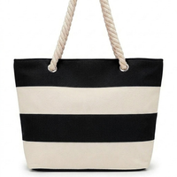 Canvas Stripe Beach Tote