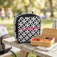 BLACK Interlocking Circle Kids Lunch Box