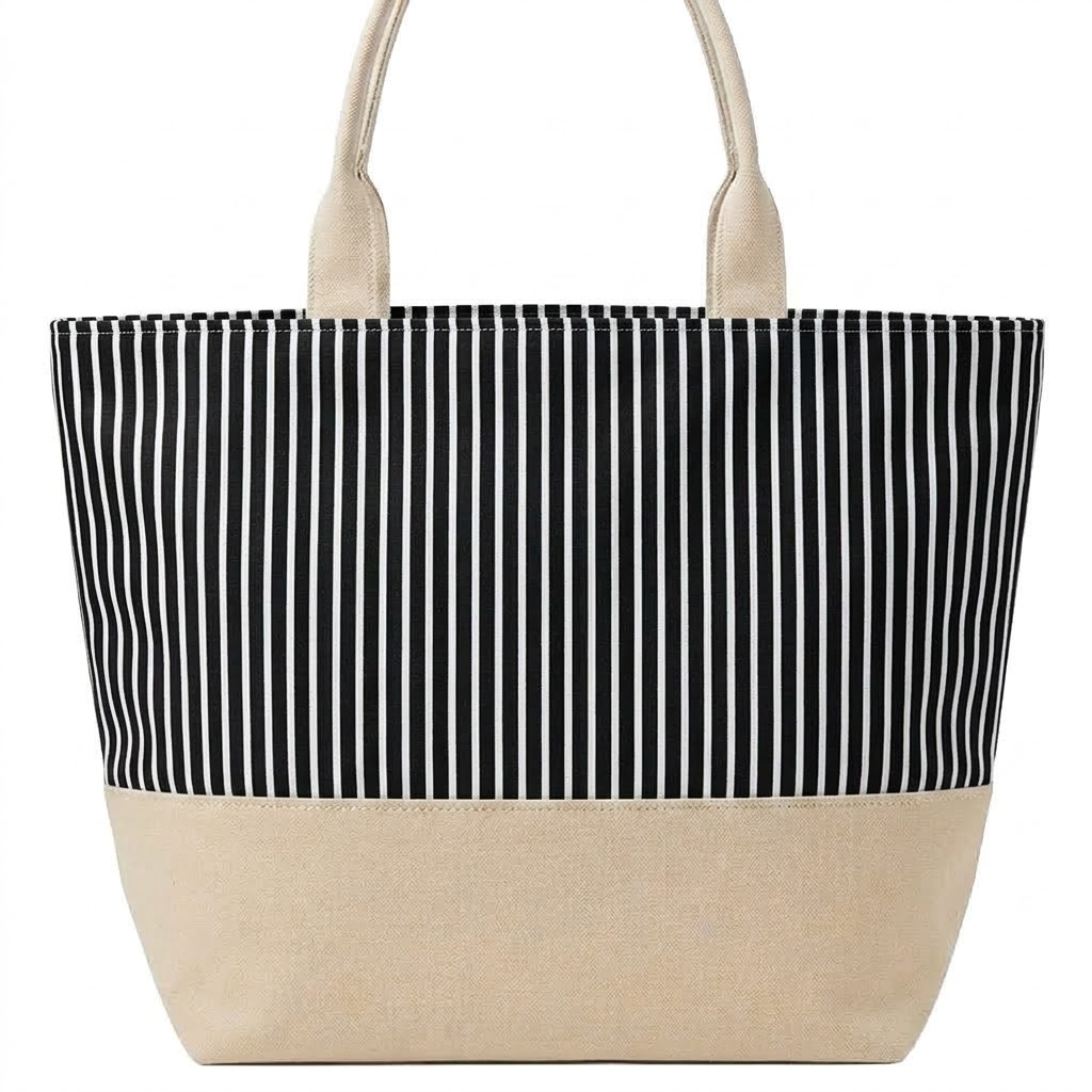 Nantucket STRIPE Canvas Tote Bag