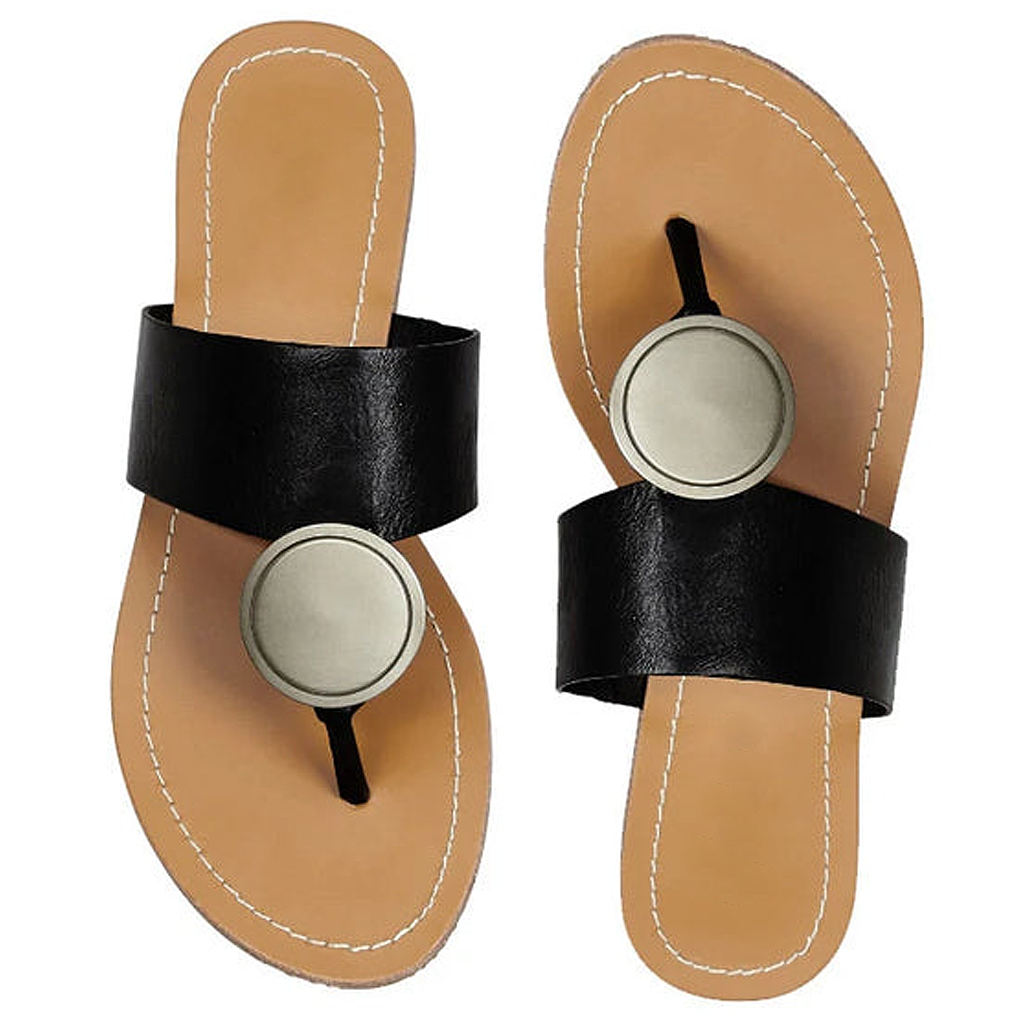 Black Flat Sandals