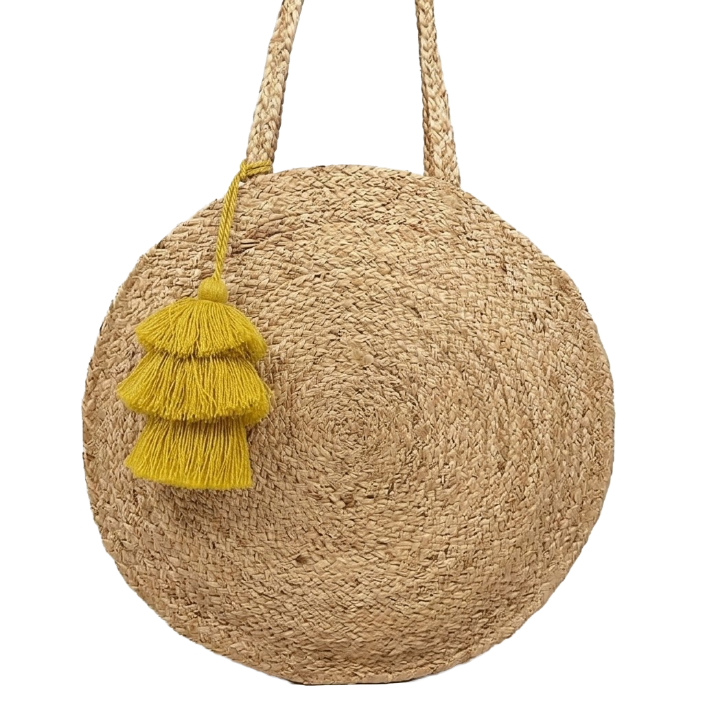 Jute Bungalow Circle Beach Tote