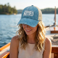Frayed Trucker Hat - BLESSED