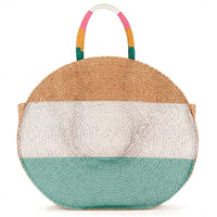 Stripe Circle Tote Bag