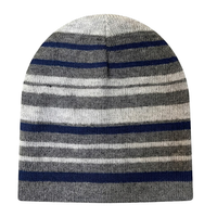 Knit Horizonal Stripe Beanie Hat