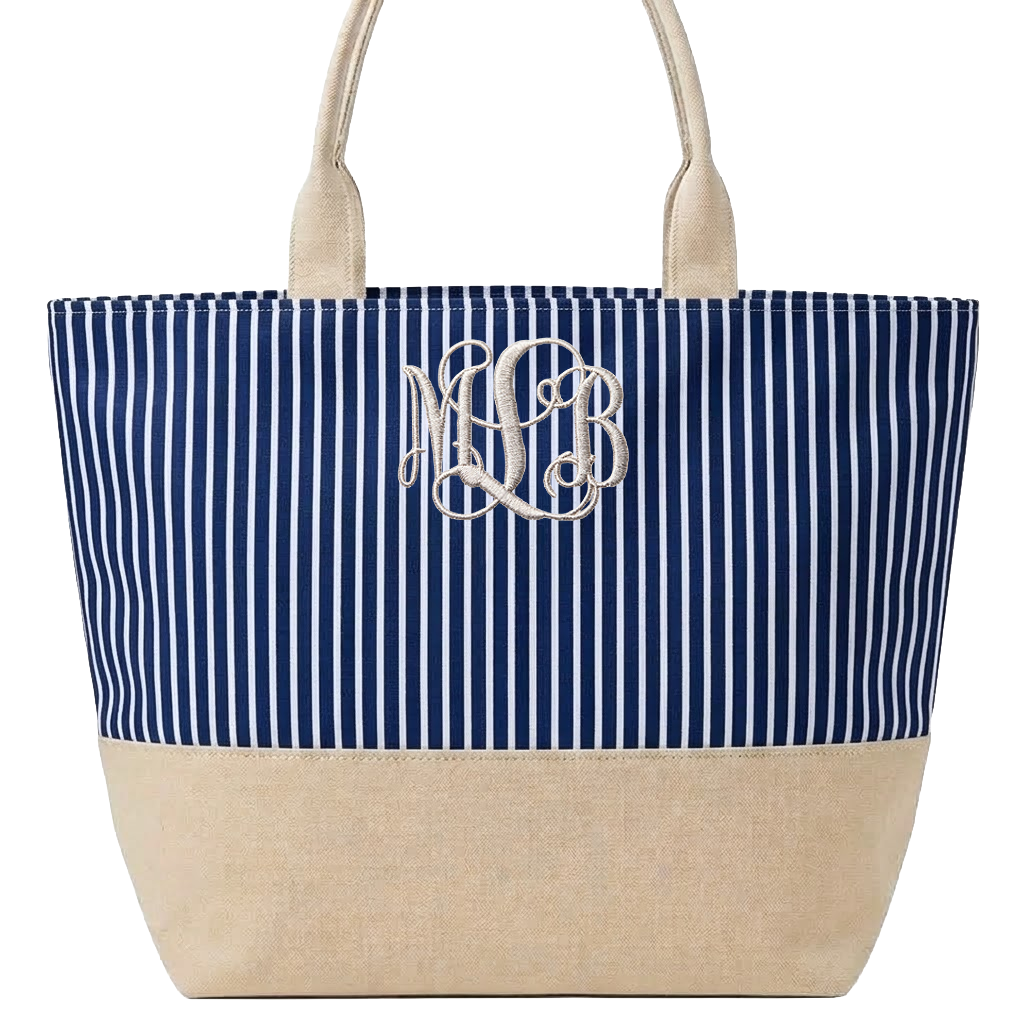 Nantucket STRIPE Canvas Tote Bag
