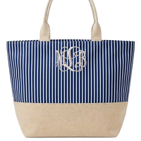Nantucket STRIPE Canvas Tote Bag