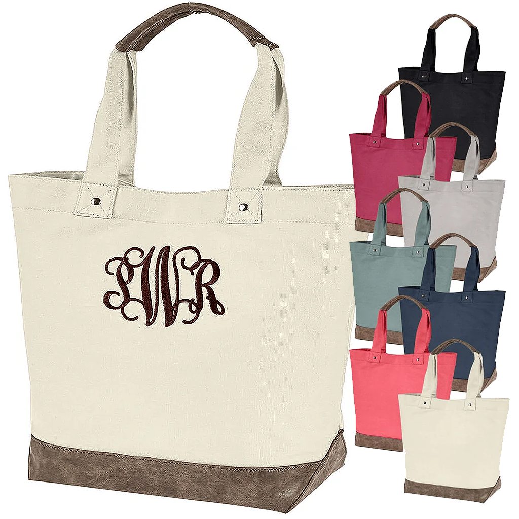 Canvas Boater Tote Bag