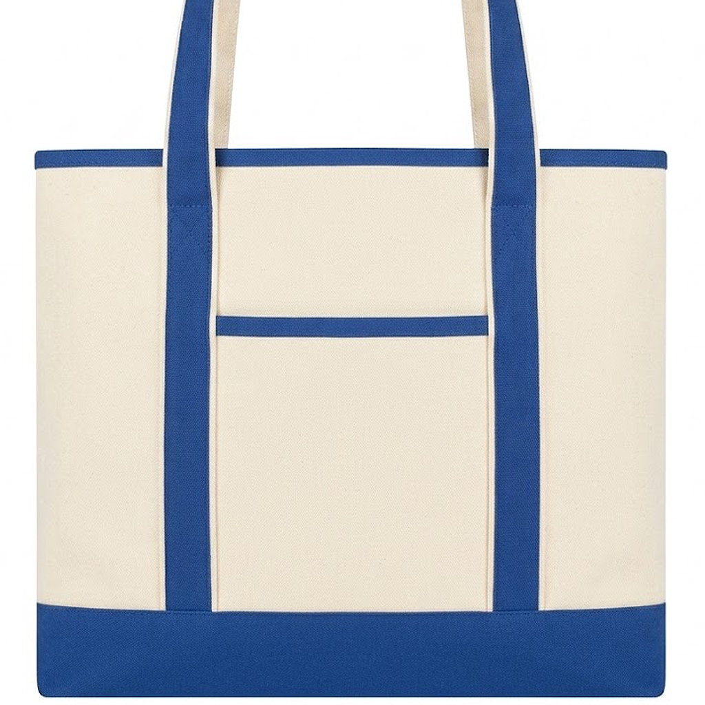 Large Canvas Boater Tote