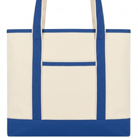 Large Canvas Boater Tote