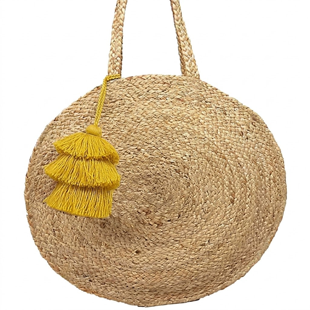 Jute Bungalow Circle Beach Tote