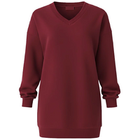 Long V-Neck Sweatshirt