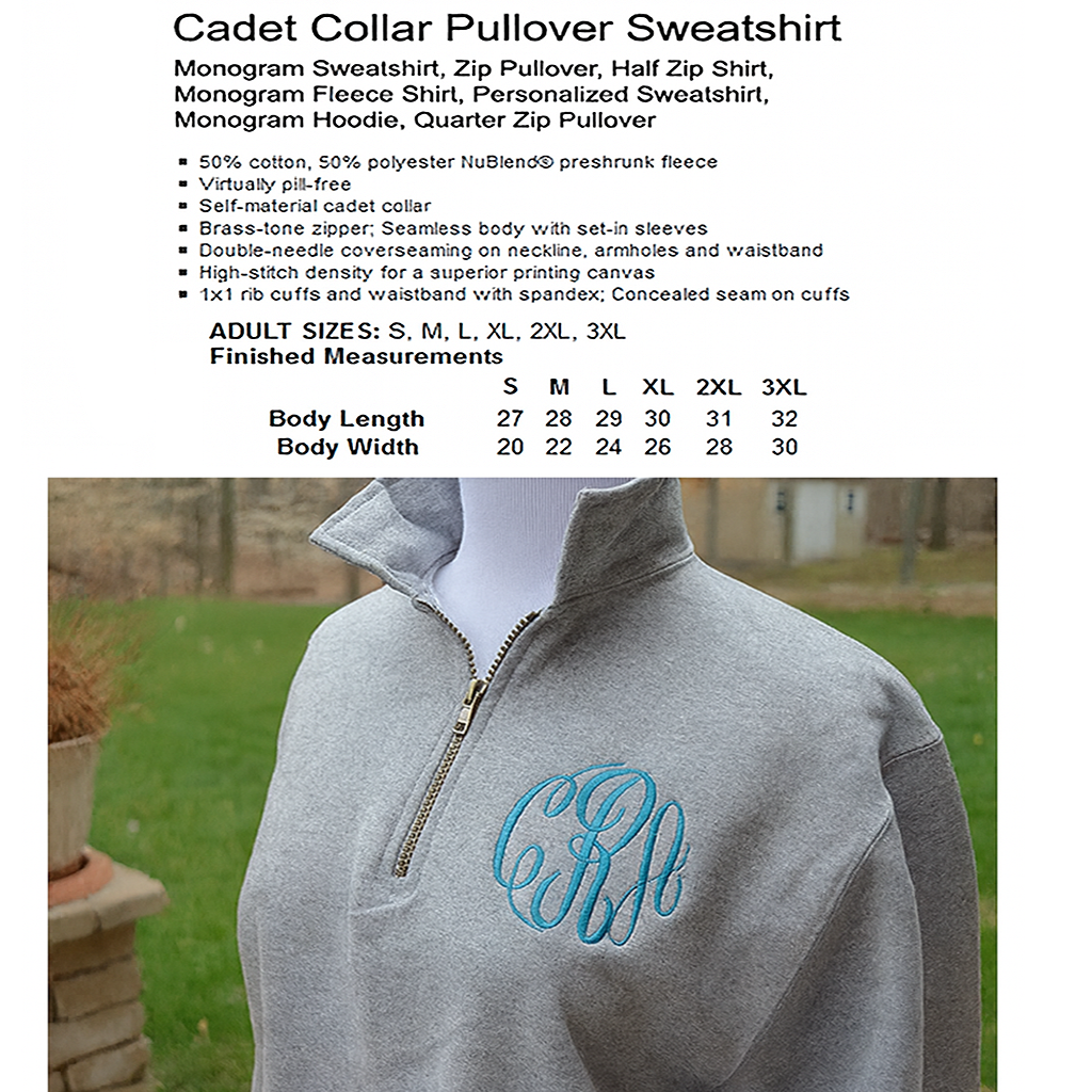 Cadet Collar Quarter Zip Pullover