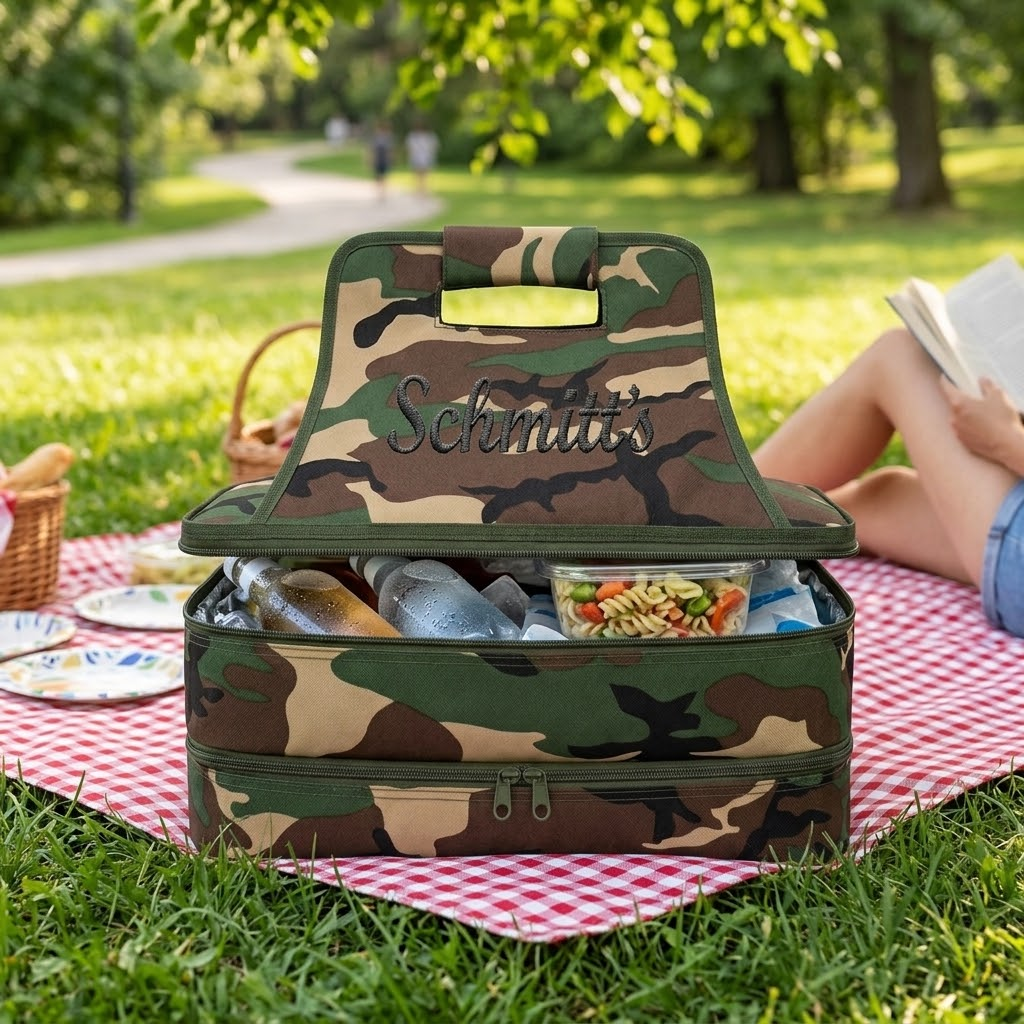 Double Insulated CAMO Casserole Carrier