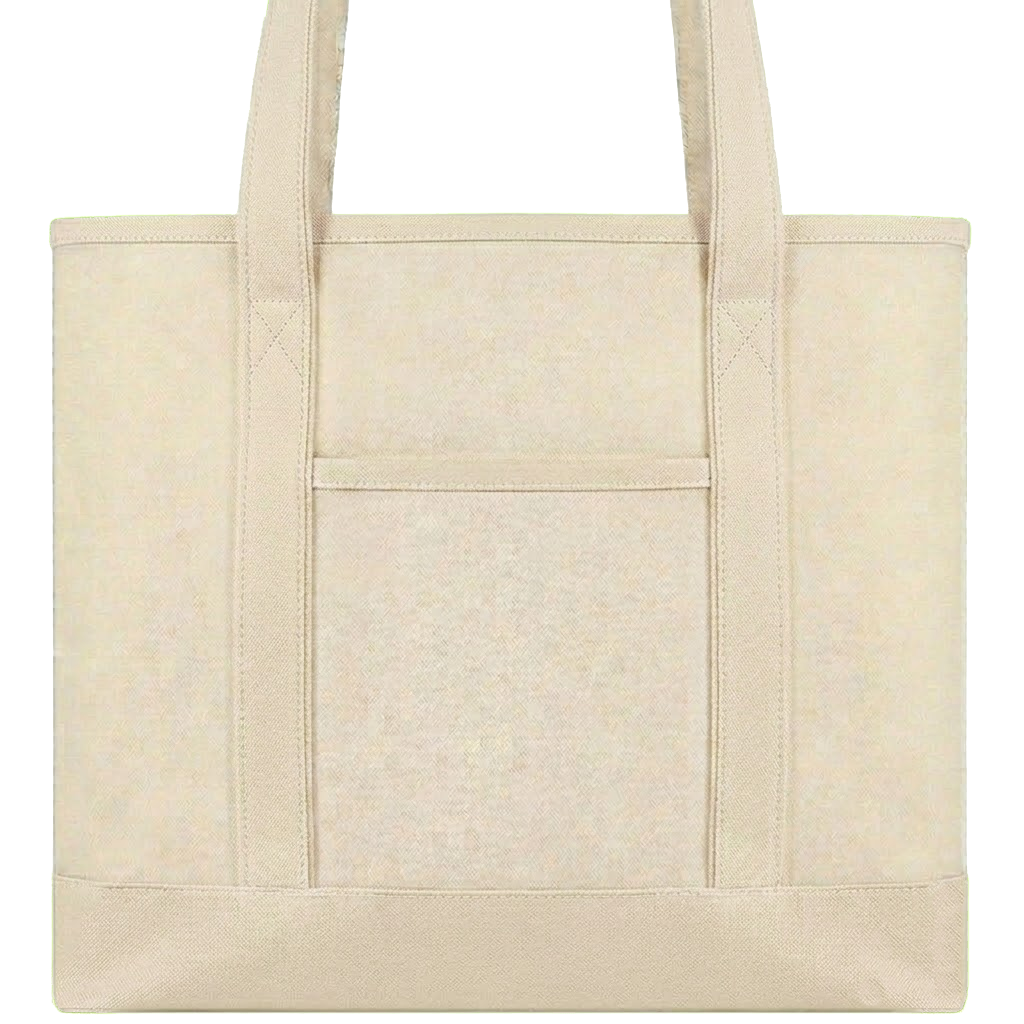 Large Canvas Boater Tote