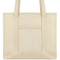 Large Canvas Boater Tote