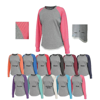 Hi Lo Raglan Crew Sweatshirt