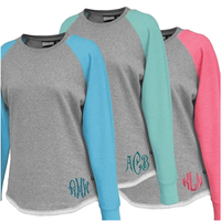 Hi Lo Raglan Crew Sweatshirt