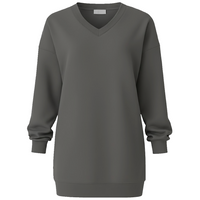 Long V-Neck Sweatshirt
