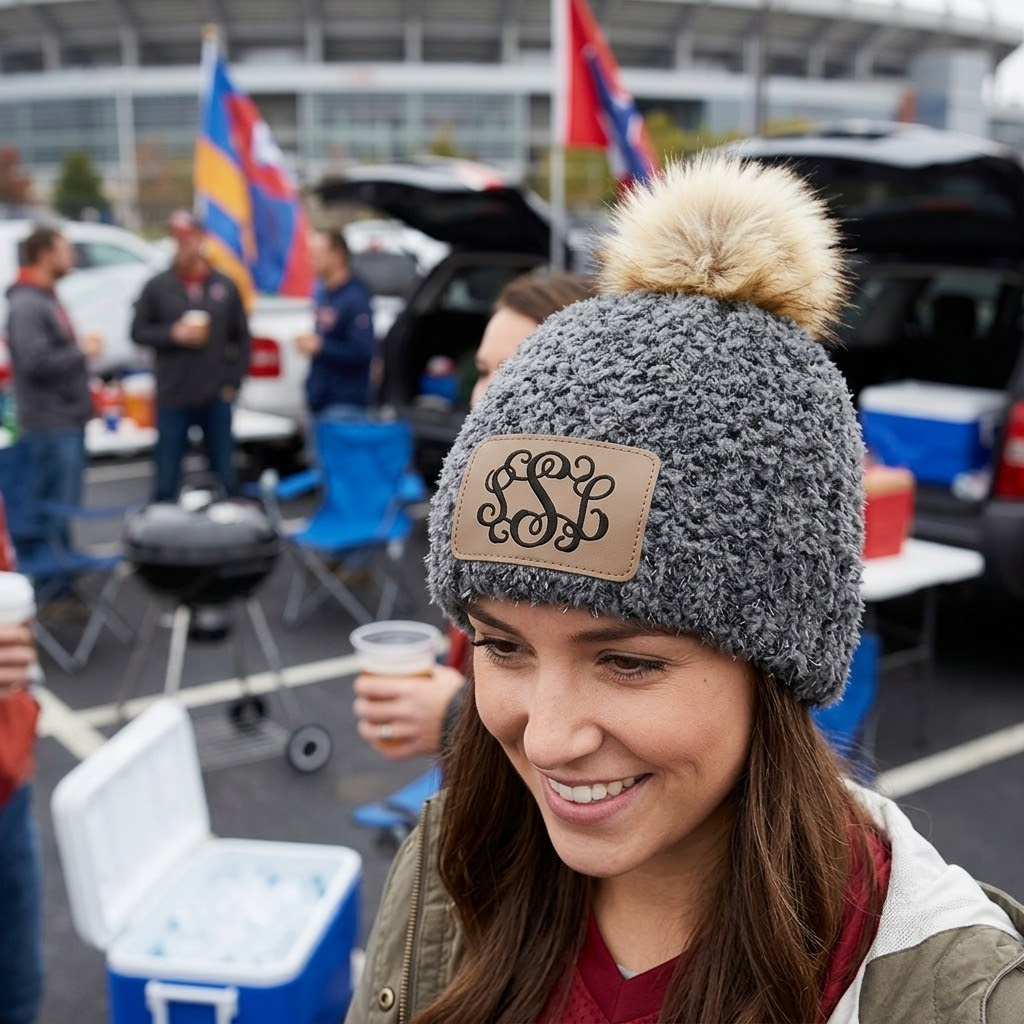 Beanie Hat w/Pom Pom Ball - CHARCOAL