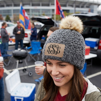 Beanie Hat w/Pom Pom Ball - CHARCOAL