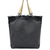 Raw-Edge Canvas Tote Bag