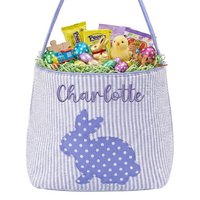 Personalized SEERSUCKER Easter Bunny Basket