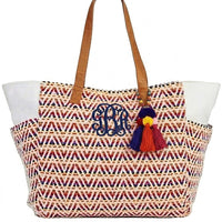 Tasseled Canvas Beach Tote