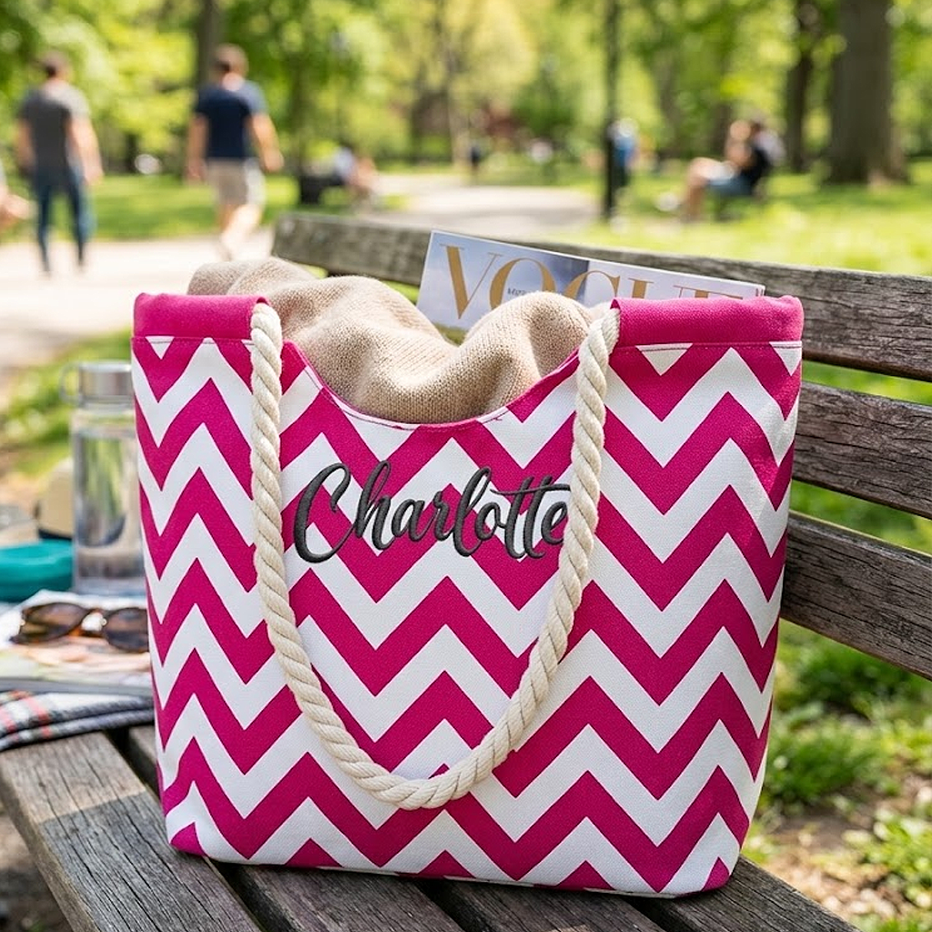 Chevron Everyday ROPE Canvas Tote Bag
