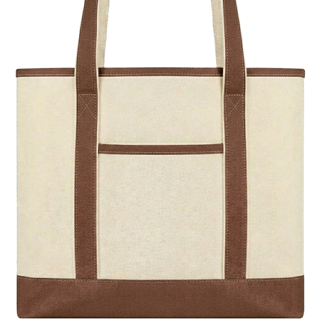 Large Canvas Boater Tote
