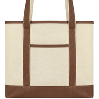 Large Canvas Boater Tote