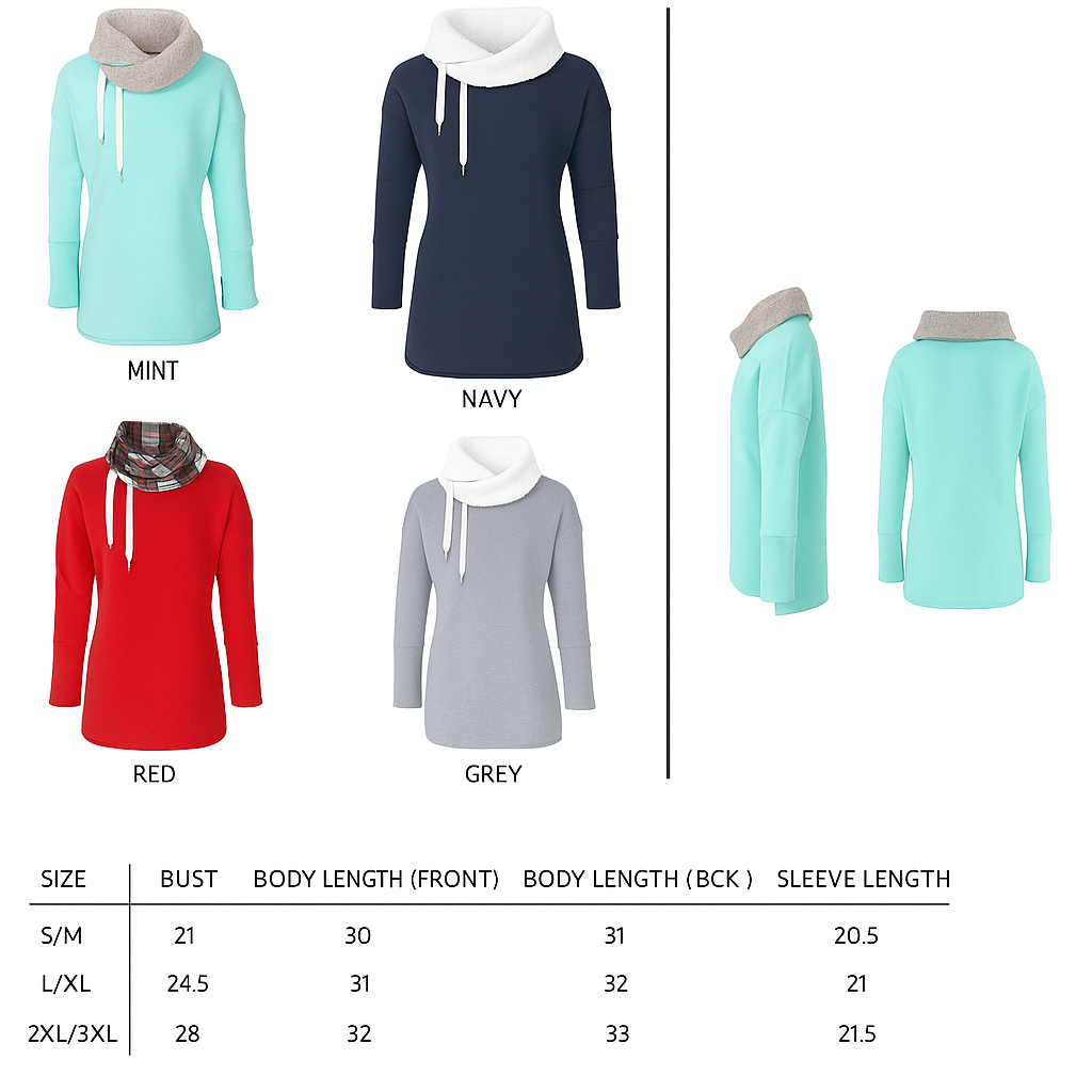 Cowl Neck Sweatshirt