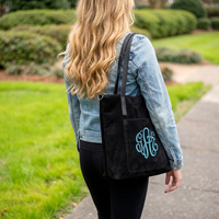 Suede Handbag w/Coin Purse