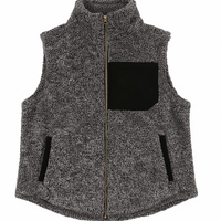 Micro Fuzzy Patch Pocket Vest